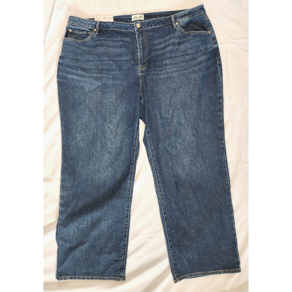Seven7 Women's Loose Straight High-Rise Jean Size 24W